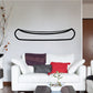 Canoe decal outline, black curved canoe shape wall sticker