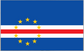 Cape Verde flag sticker, rectangular design with blue field, yellow stars, red and white stripes