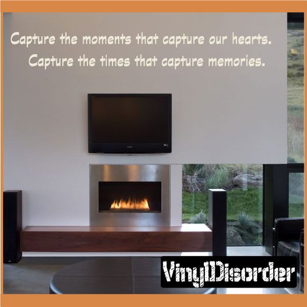 Wall decal with motivational quote in white lettering