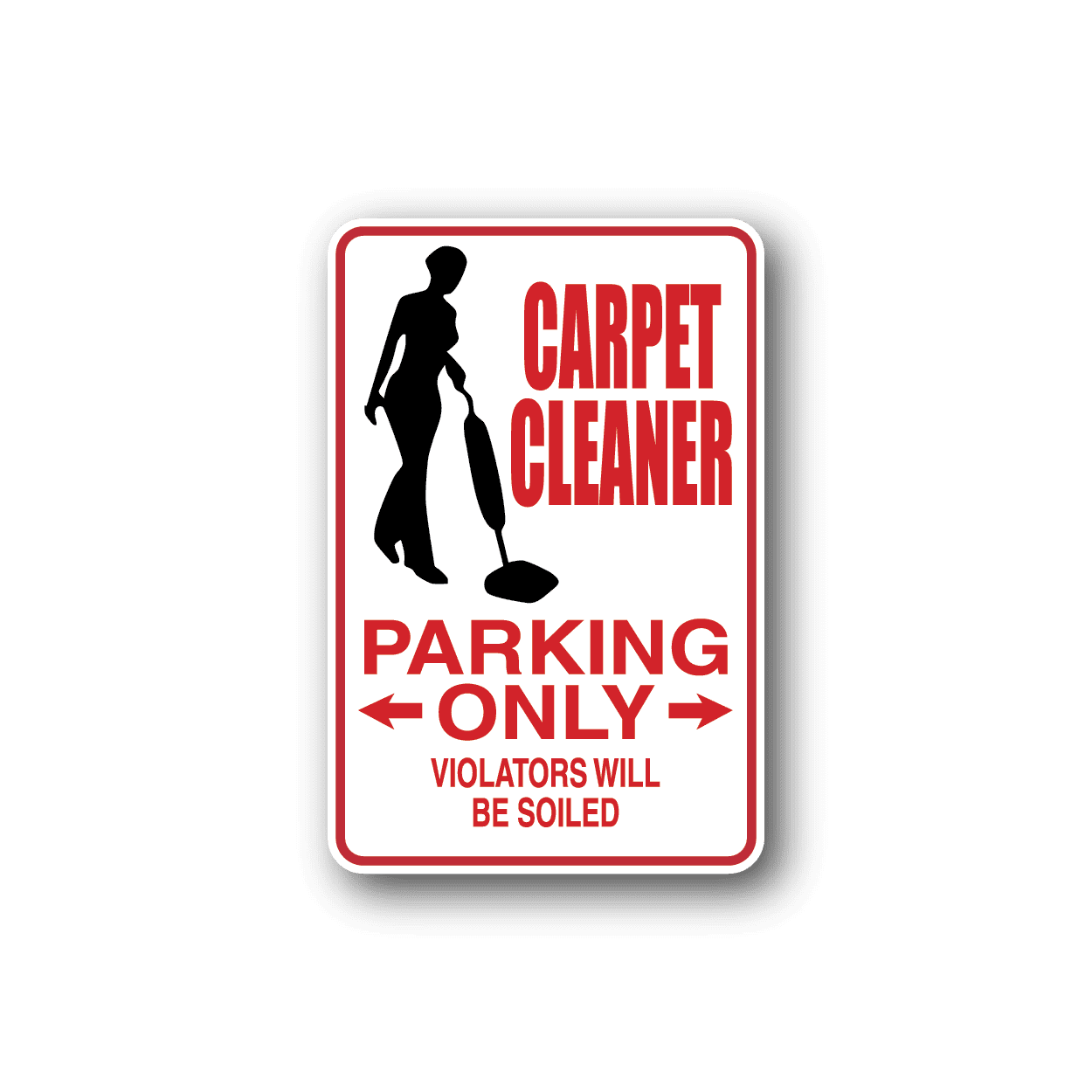 Image of Carpet Clearner Parking Only Sticker