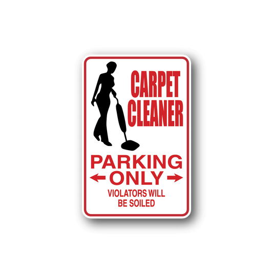 Image of Carpet Clearner Parking Only Sticker