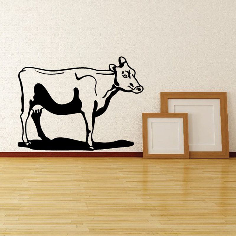 Image of Cartoon Kids Cow Head Decal