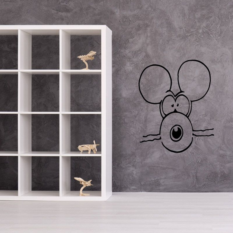 Image of Cartoon Staring Mouse Decal