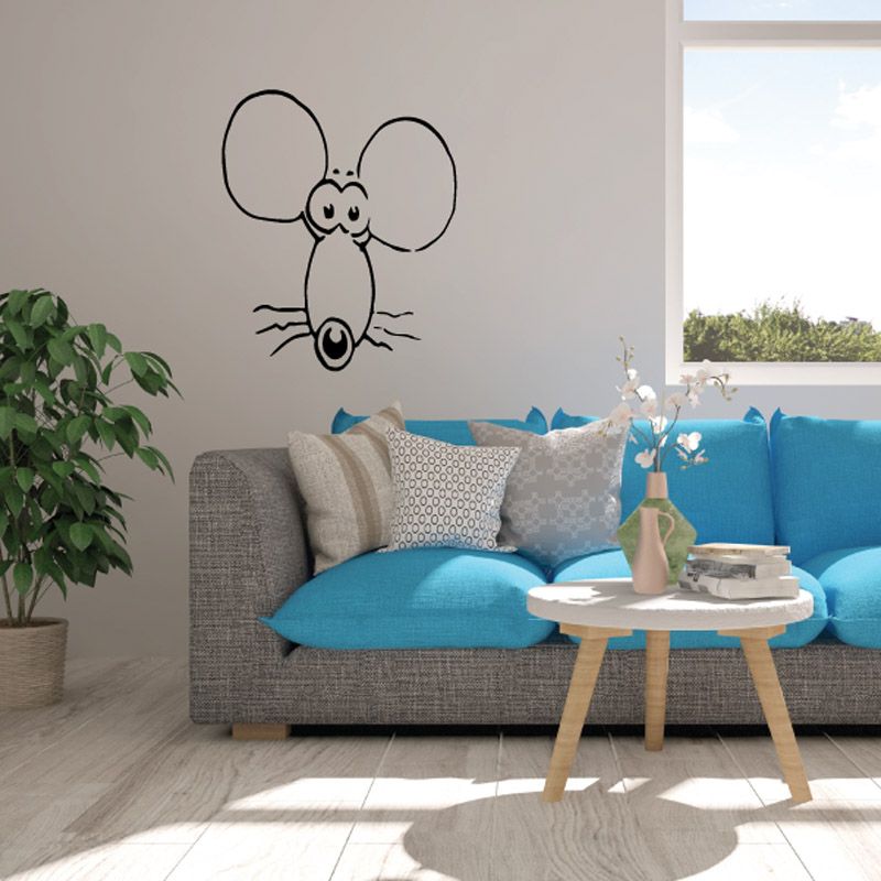 Image of Cartoon Watching Mouse Head Decal