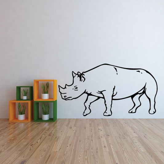 Image of Cautious Rhino Decal