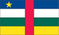 Central African Republic flag sticker with blue, yellow star, red center stripe, and colored bands