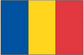 Chad flag sticker with vertical blue, yellow, and red stripes
