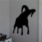 Charging ram silhouette decal, black