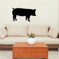 Standing pig wall decal, black silhouette