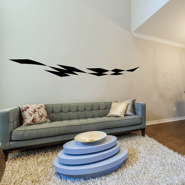 Checkered flags wall decal, black checkered pattern on wall