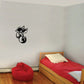 Cherry symbol vinyl decal, black cartoon cherry with smiling face
