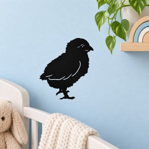 Black baby chick silhouette wall decal