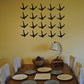 Chicken feet decal set with repeating black silhouette paw prints