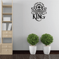 Religious wall decal with text "Child of the One True King" and crown outline