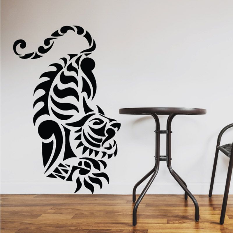 Image of Chinese Tiger Climbing Down Decal