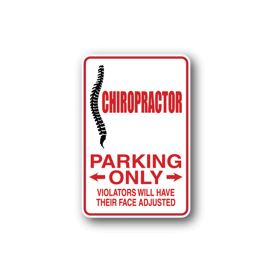 Image of Chiropractor Parking Only Sticker