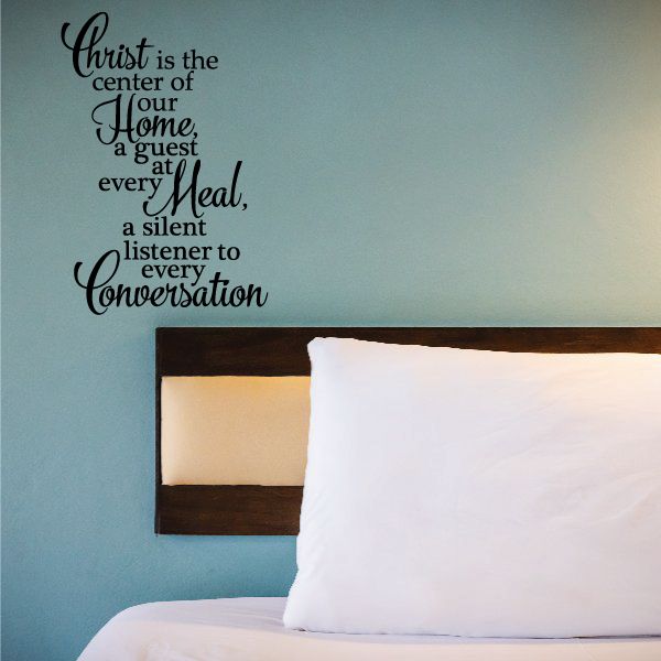 Image of Christ is the center of our home Guest At Every Meal Wall Decal