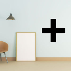 Christian Greek cross wall decal, black silhouette
