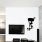 Black stocking dot decal wall sticker with circular accents