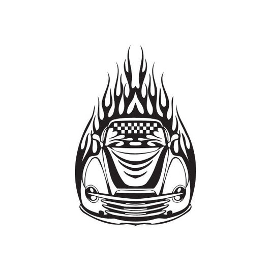 Image of Classic Truck Flames Decal