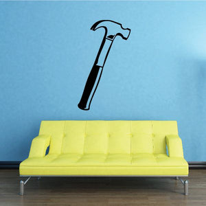 Black claw hammer wall decal, outlined design