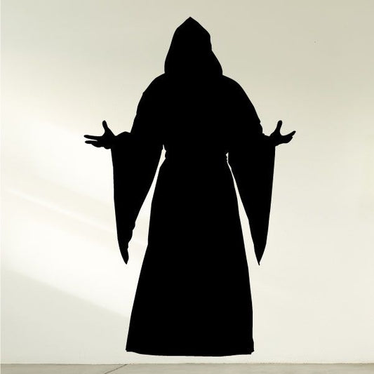 Image of Cloaked Priest with open arms Decal