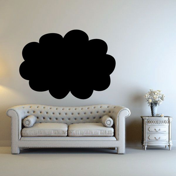 Cloud Chalkboard Jar Label Decal