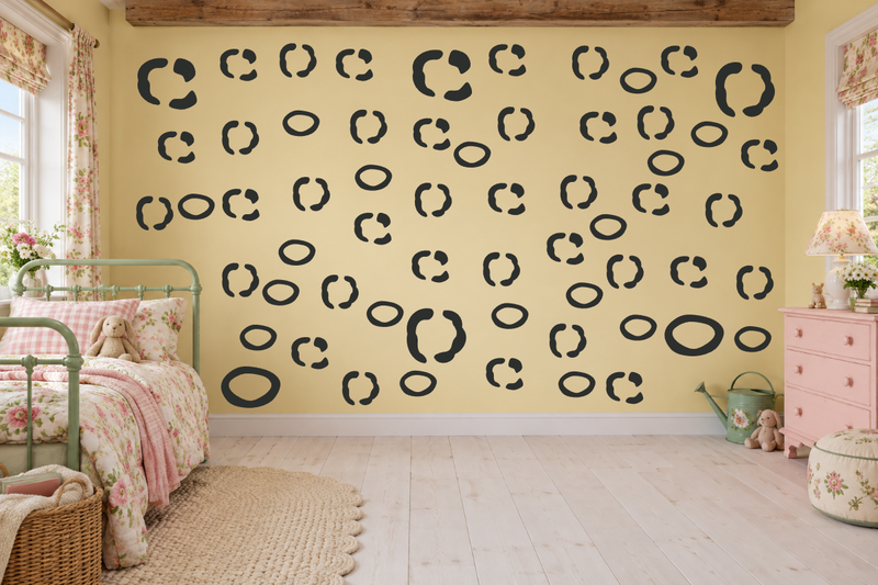Clouded Leopard Canopy Wall Decal Kit