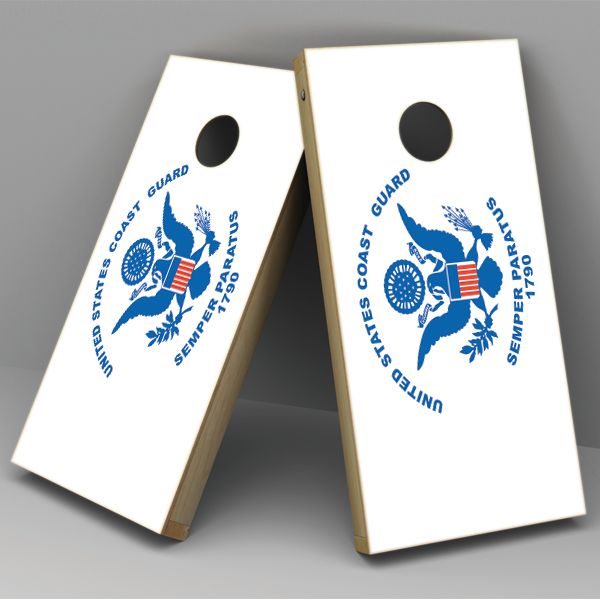 Coast Guard Cornhole Board Vinyl Decal Wrap