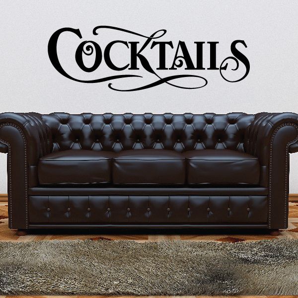 Image of Cocktails Wall Decal - Vinyl Decal - Car Decal - Business Sign - MC542