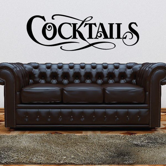 Image of Cocktails Wall Decal - Vinyl Decal - Car Decal - Business Sign - MC542