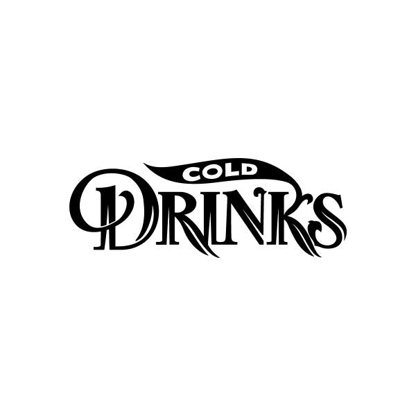 Black vinyl decal sticker: COLD DRINKS