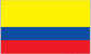 Colombia flag sticker with three horizontal bands: yellow, blue, red