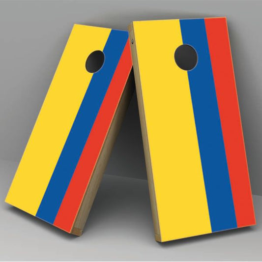 Colombia Flag Cornhole Board Vinyl Decal Wrap