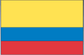 Colombian flag sticker with yellow, blue, and red horizontal bands