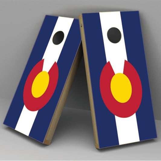 Colorado Flag Cornhole Board Vinyl Decal Wrap