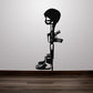Combat soldier memorial decal: black soldier silhouette standing with rifle