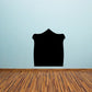 Black tombstone decal with rounded top and straight sides
