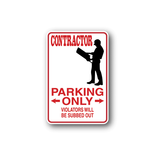 Image of Contractor Parking Only Sticker