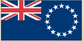 Cook Islands flag sticker with Union Jack corner and circle of stars on blue