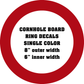 Cornhole board circle decal - 8" circle