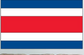 Costa Rica flag sticker with blue-white-blue stripes and a red center band
