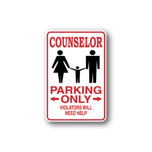 Image of Counselor Parking Only Sticker