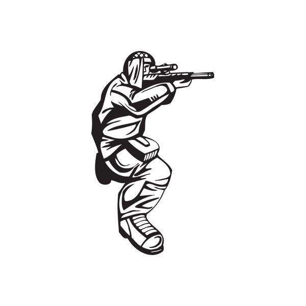 Image of Covered Paintball Player Decal