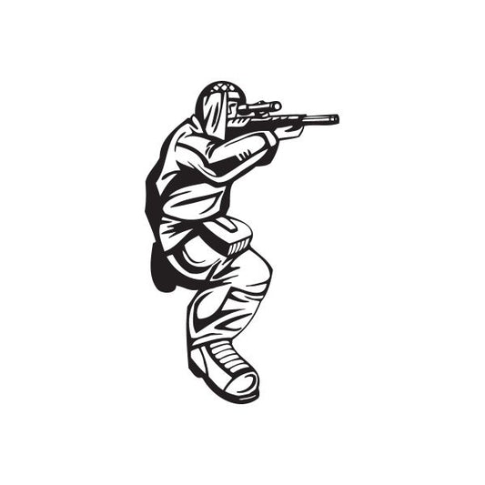 Image of Covered Paintball Player Decal