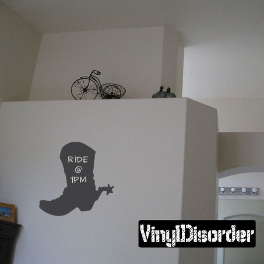 Cowboy Boots Chalkboard Decal