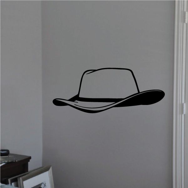 Image of Cowboy Hat Wall Decal - Vinyl Decal - Car Decal - 034