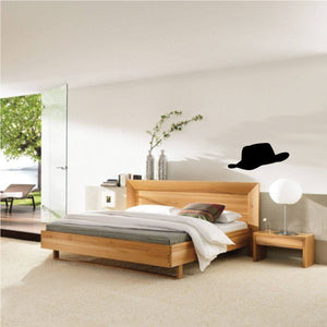 Black cowboy hat wall decal silhouette