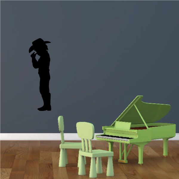 Image of Cowboy Teenager Praying Decal