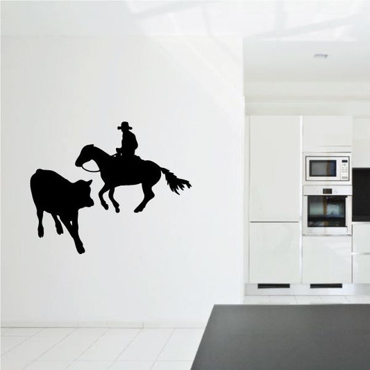 Image of Cowboy Wall Decal - Vinyl Decal - Car Decal - 096